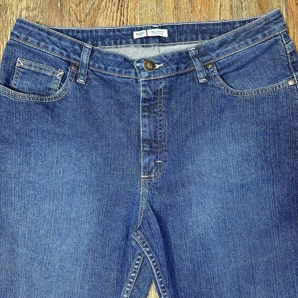 Lee Riders Womens Jeans Size 16P Relaxed Fit Blue Denim Straight Leg Cotton - Picture 2 of 10